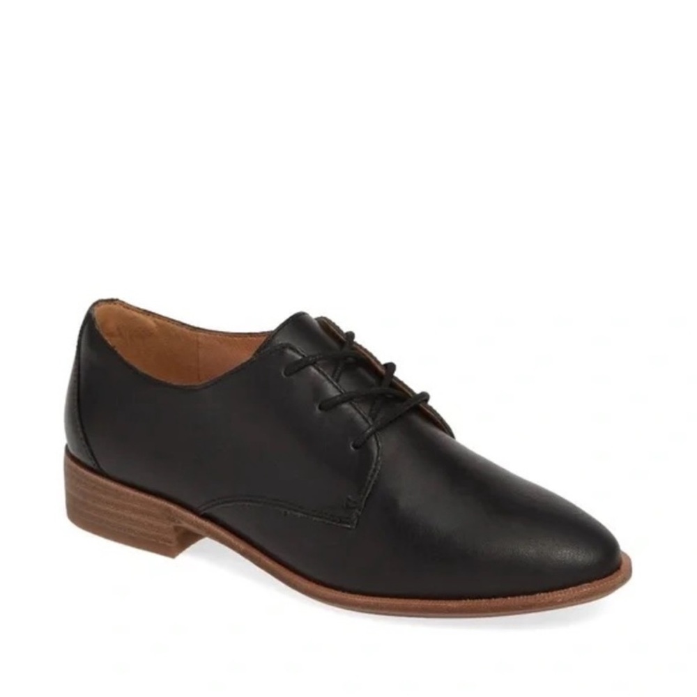 Madewell Black Genuine Leather Oxford Shoes